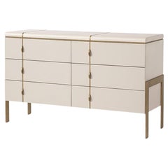 21st Century Carpanese Home Italia Chest of Drawers with Metal Modern, Althea D