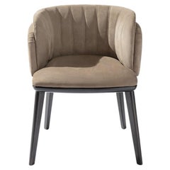 21st Century Carpanese Home Italia Chair with Wooden Legs Modern, Annette