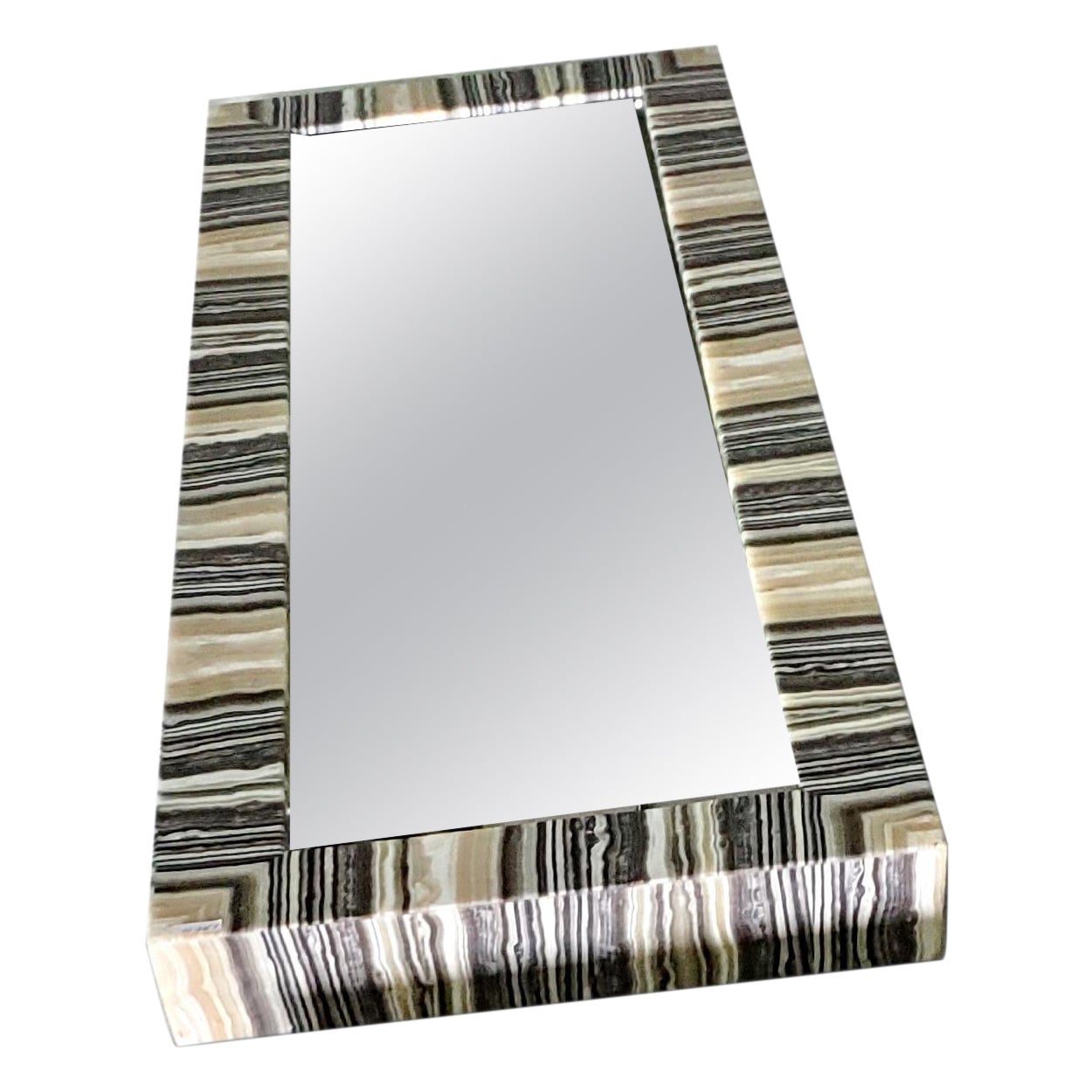 Striped Onyx Mirror For Sale