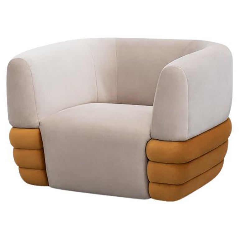 21st Century Carpanese Home Italia Upholstered Armchair Modern, Splendor