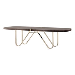 21st Century Carpanese Home Italia Table with Metal Base Modern, 7905