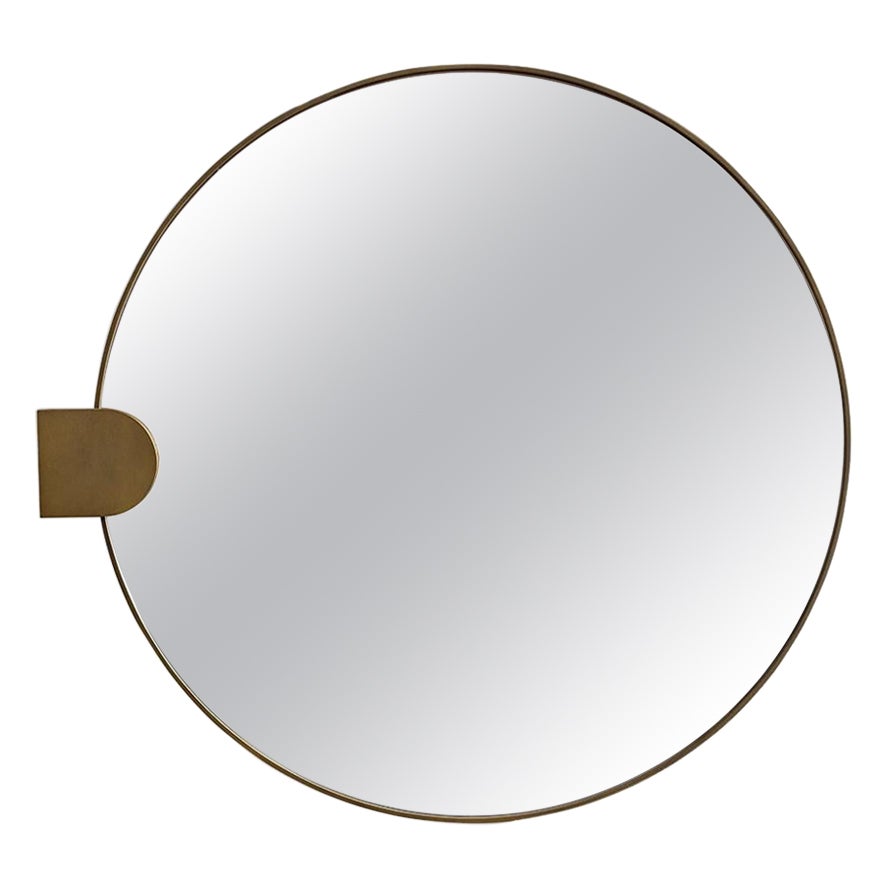 21st Century Carpanese Home Italia Mirror with Metal Plate Modern, Reflex M For Sale