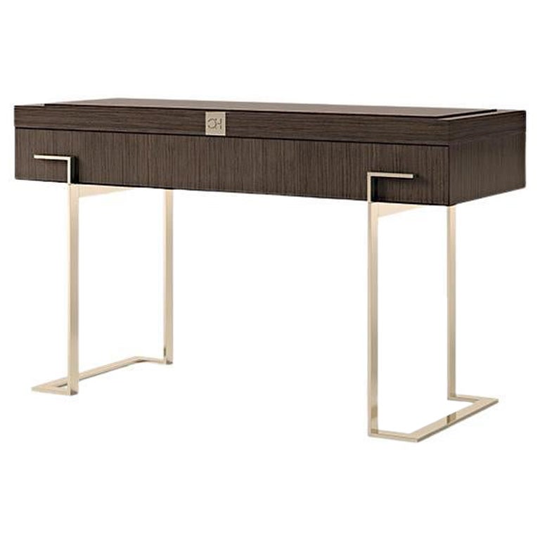 21st Century Carpanese Home Italia Console with Metal Base Modern, 7933 For Sale