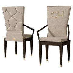 21st Century Carpanese Home Italia Armchair with Wooden Base Modern, 7511