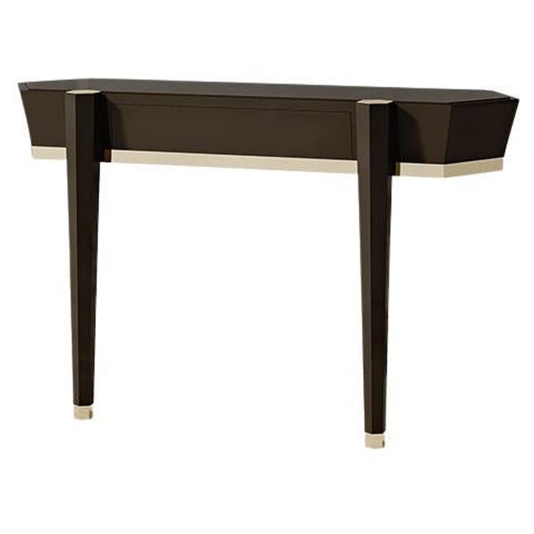 21st Century Carpanese Home Italia Console with Wooden Top Modern, 7514