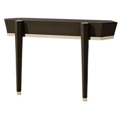 21st Century Carpanese Home Italia Console with Wooden Top Modern, 7514
