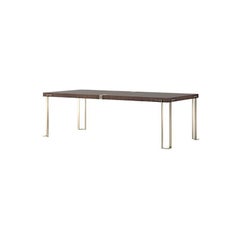 21st Century Carpanese Home Italia Table with Metal Legs Modern, 7953