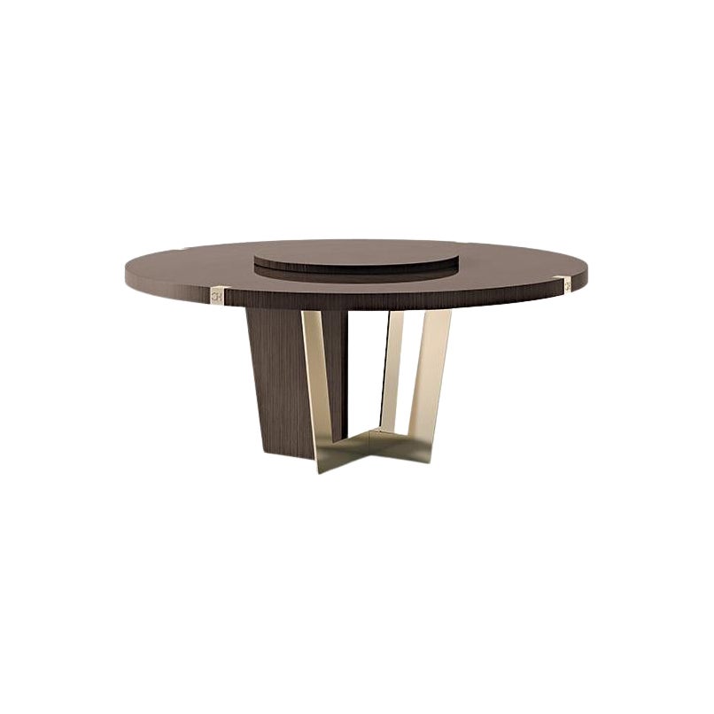 21st Century Carpanese Home Italia Table with Metal Legs Modern, 7965 For Sale