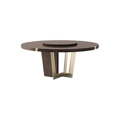 21st Century Carpanese Home Italia Table with Metal Legs Modern, 7965