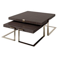 21st Century Carpanese Home Italia Coffee Table with Metal Legs Modern, 7980