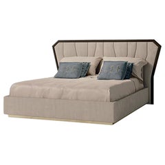 21st Century Carpanese Home Italia Bed with Wooden Frame Modern, 7599