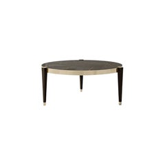 21st Century Carpanese Home Italia Coffee Table with Metal Details Modern, 7538