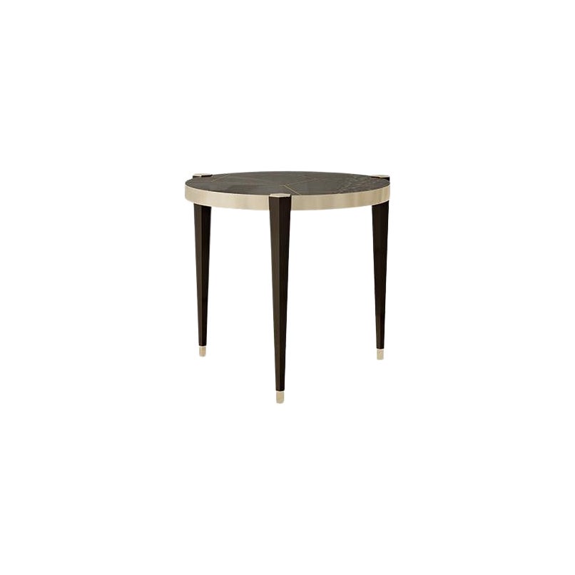 21st Century Carpanese Home Italia Coffee Table with Metal Details Modern, 7540 For Sale