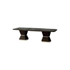 Table Carpanese Home Italia du 21e siècle avec détails en métal Moderne, 7555