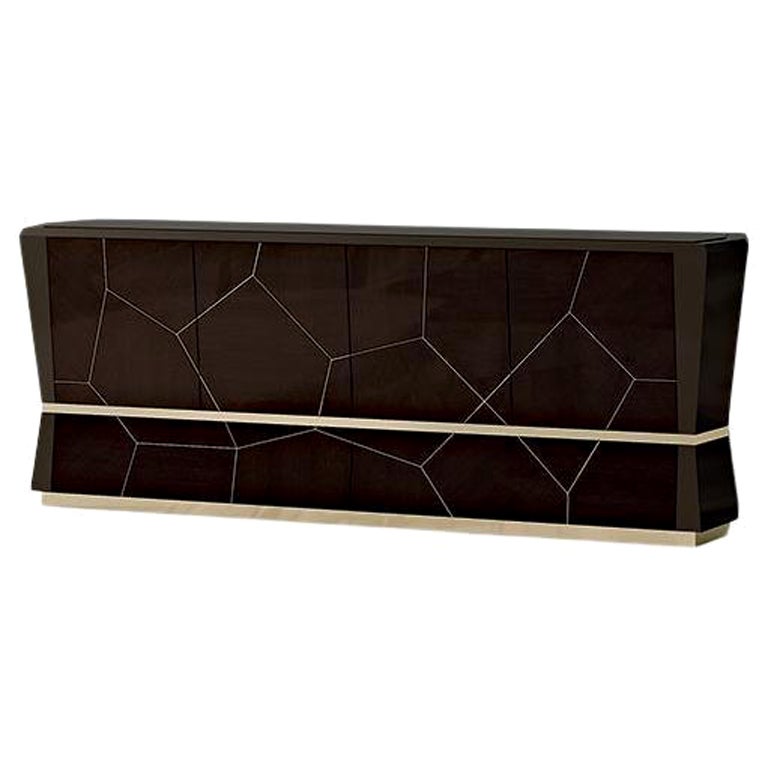 Buffet Carpanese Home Italia du 21e siècle avec détails en métal Moderne, 7556