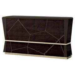 21st Century Carpanese Home Italia Sideboard with Metal Details Modern, 7565