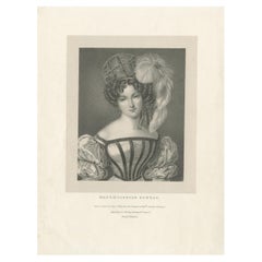 Antique Portrait of Henriette Sontag by Hullmandel 'c.1860'