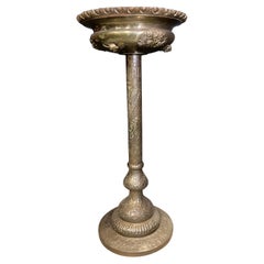 Middle Eastern Brass Jardiniere on Stand