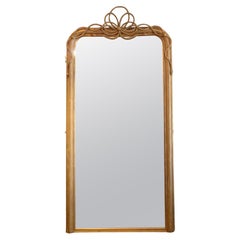 Grand miroir en bois doré du 19ème siècle, H238 cm