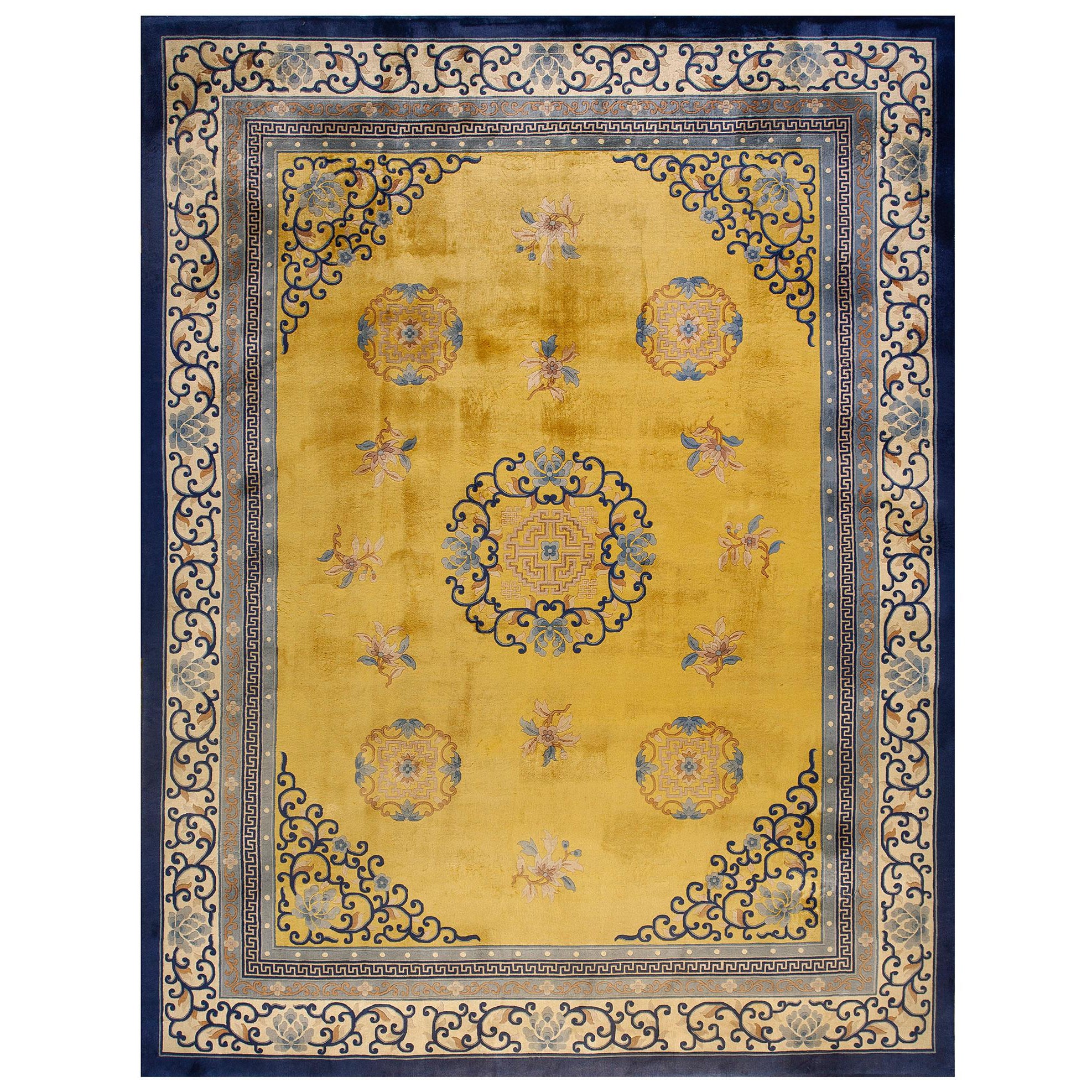 1920s Chinese Peking Carpet ( 9'' x 12' - 275 x 365 )