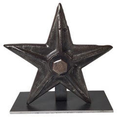 Antique Architectural Wall Building Anchor Star 19th Century