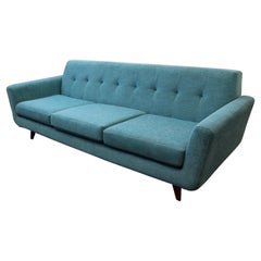 Contemporary Modernist Mid Century Modern Style Blue Sofa Dunbar Style