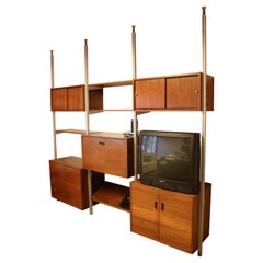 Mid-Century Modern George Nelson Omni 3 Bay Wall Unit Regal Bücherregal 1960s