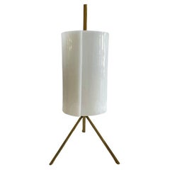German Brass and Plexiglass Tripod Table Lamp