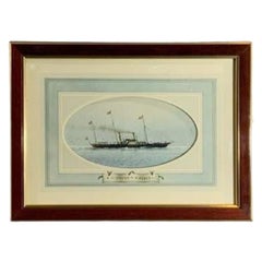 Retro Royal Yacht Painting by William Bishop