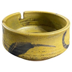 Cuenco de cerámica firmado por Joel Edwards, California Studio Pottery moderno de mediados de siglo