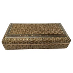 Vintage Indo-Persian Khatam Micro Mosaic Jewelry Box