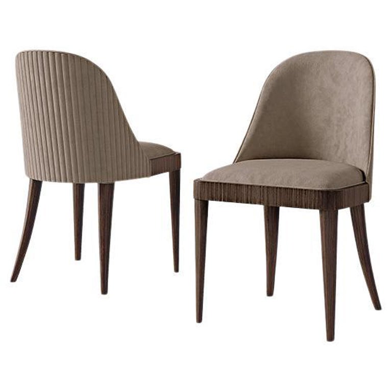 21° Secolo Carpanese Home Italia Sedia con Gambe di Legno Moderna, 7309 in vendita