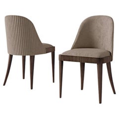 21st Century Carpanese Home Italia Chair with Wooden Legs Modern, 7309