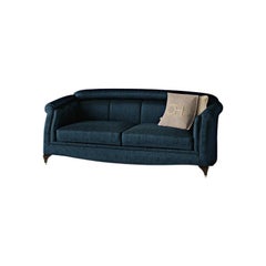 21st Century Carpanese Home Italia Sofa with Wooden Legs Neoclassic, 6639