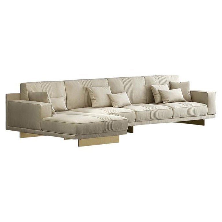 21st Century Carpanese Home Italia Sofa with Metal Legs Modern, 7343 For Sale
