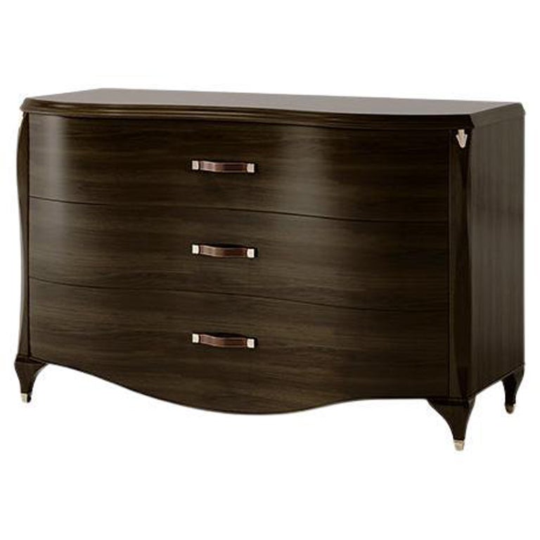 21st Century Carpanese Home Italia Chest of Drawers with Metal Neoclassic, 6671 For Sale