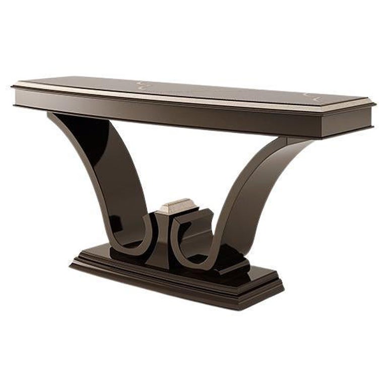 21st Century Carpanese Home Italia Console with Wooden Base Neoclassic, 6233 For Sale