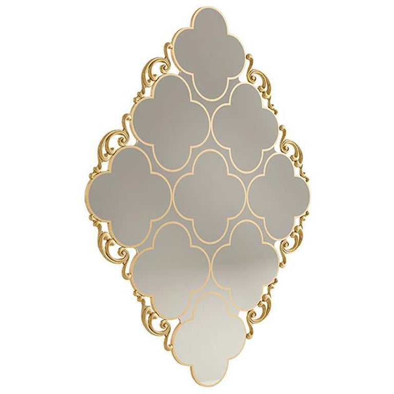 Specchio 21° secolo Italia Carpanese Home Italia con cornice in legno Neoclassico, 6284 in vendita