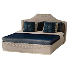 21st Century Carpanese Home Italia Upholstered Bed Neoclassic, 6689