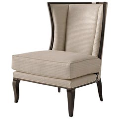 21st Century Carpanese Home Italia Armchair with Wooden Legs Neoclassic, 6344