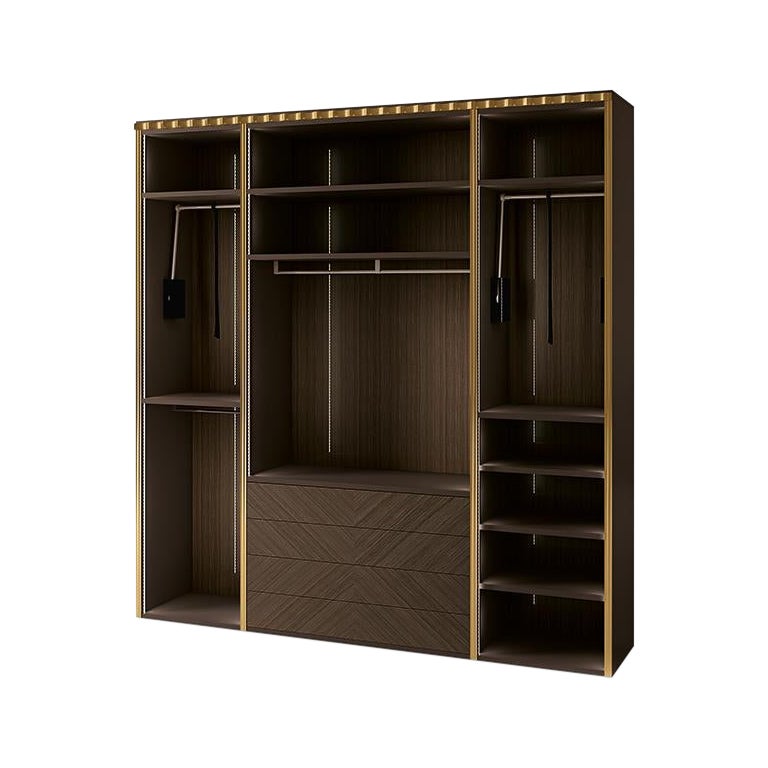 21st Century Carpanese Home Italia Wooden Walk in Closet Modern, 7500