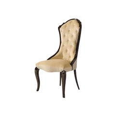 21st Century Carpanese Home Italia Chair with Wooden Legs Neoclassic, 6010