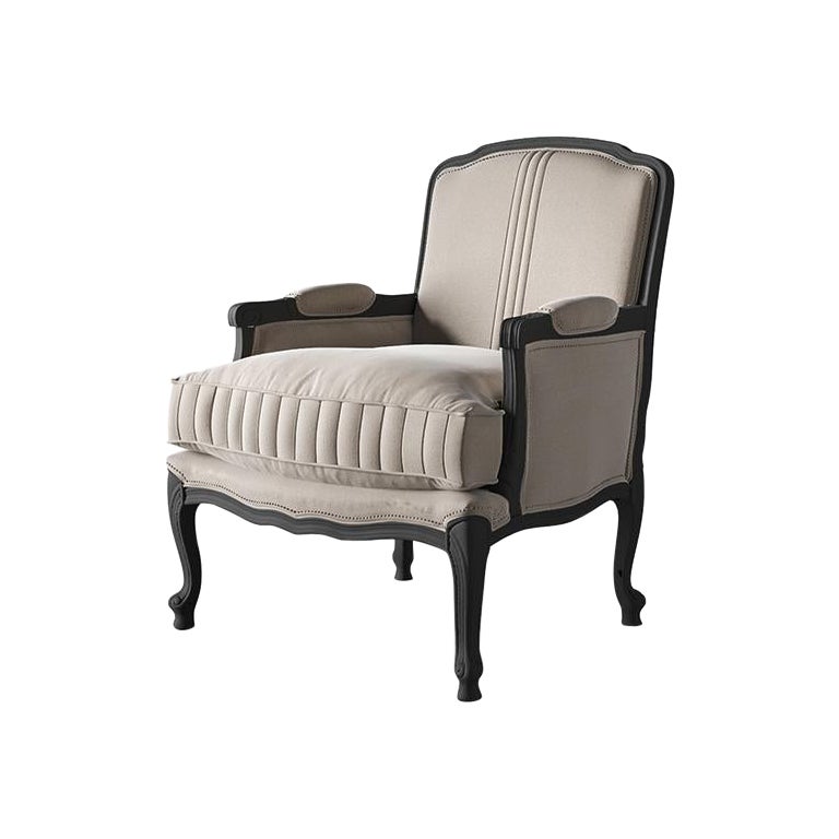 21st Century Carpanese Home Italia Armchair with Wooden Legs Neoclassic, 5637 For Sale