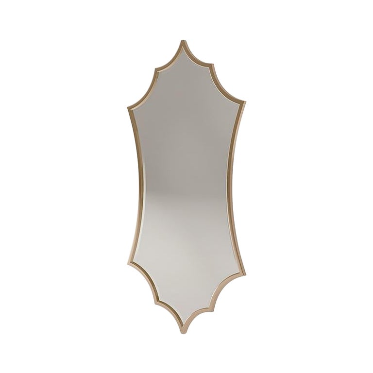 21st Century Carpanese Home Italia Mirror with Wooden Frame Modern, 7028 For Sale