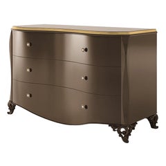 Cómoda de madera del siglo XXI Carpanese Home Italia Neoclásica, 6121