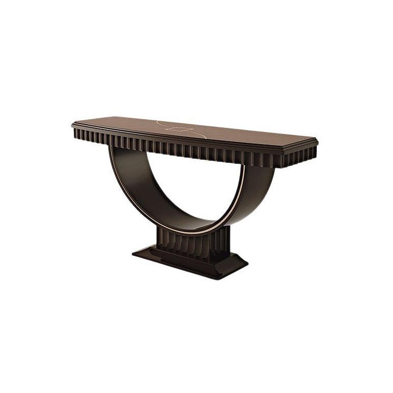 Console Carpanese Home Italia du 21e siècle avec plateau en bois moderne, 7033