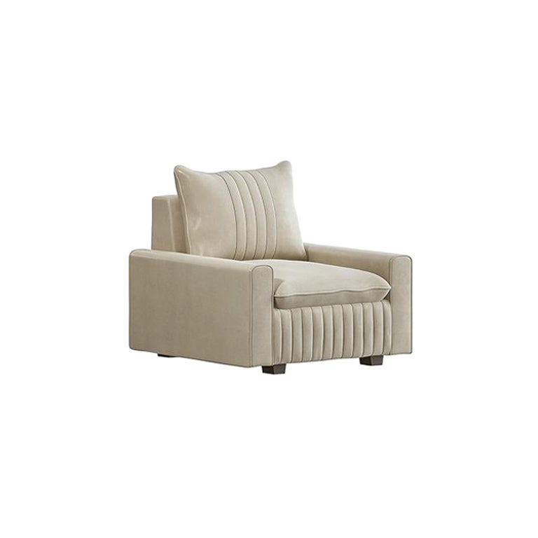 21st Century Carpanese Home Italia Armchair with Wooden Legs Modern, 7437 For Sale