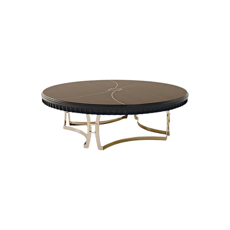 21st Century Carpanese Home Italia Coffee Table with Metal Base Modern, 7038 For Sale