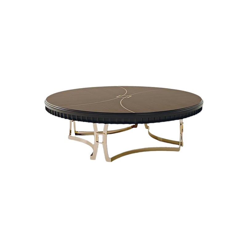 Table basse Carpanese Home Italia du 21e siècle avec base en métal Moderne, 7038