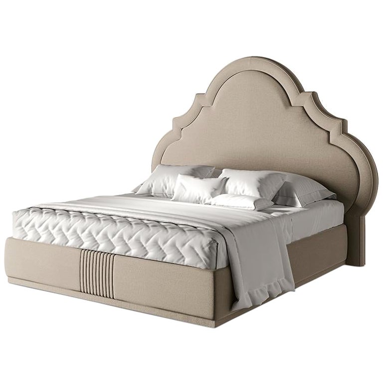 21st Century Carpanese Home Italia Upholstered Bed Neoclassic, 5781